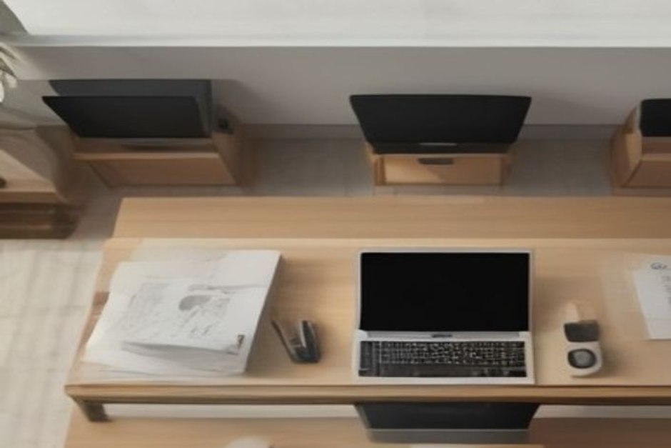 Modern workspace with four AI writing tools comparison